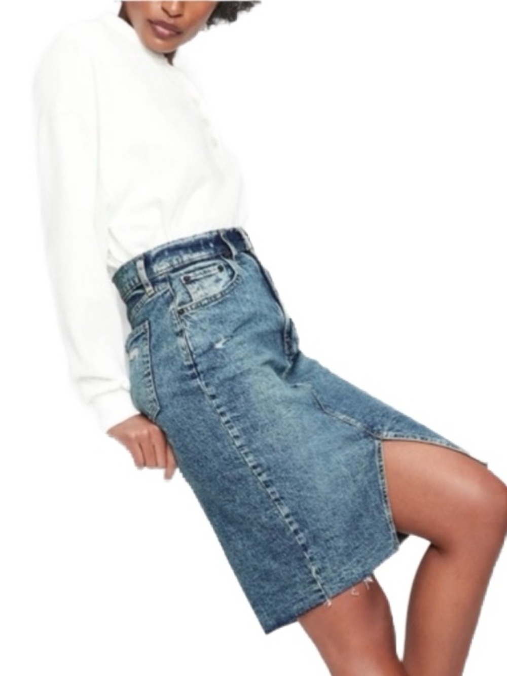 GAP Icon Denim Pencil Skirt in Blue Size 27/4